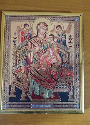 Икона бородицы всецарица на основе дсп 17*14 см