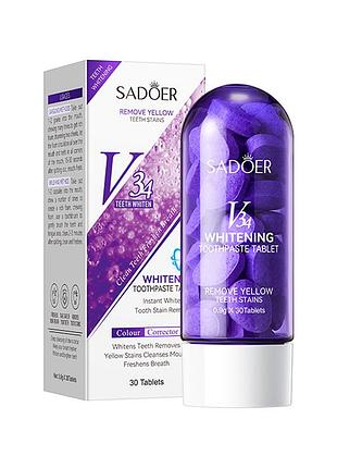 Освітлюючи таблетки для зубів sadoer v34 remove yellow teeth stains v34 teeth whiten 30 шт