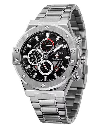 Forsining 6914 silver-black steel