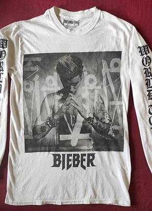 Турова футболка з довгим рукавом justin bieber 'purpose tour' лонгслив джастин бибер