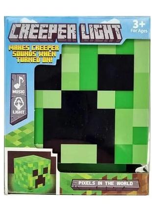 Світильник minecraft — крипер с led-подсветкой и звуковым эффектом взрыва