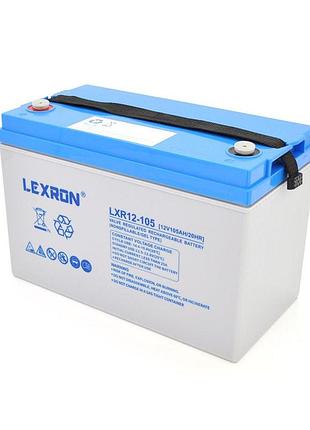 Lexron акумуляторна батарея lexron lxr12-105 gel 12v 105ah deep cycle (330 x 171 x219) 30 kg