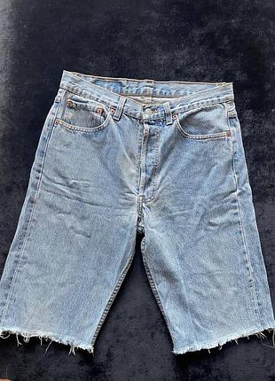 Вінтажні чоловічі шорти levi’s 501 original (custom cut) 32 m
