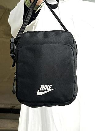 Мужская спортивная сумка nike черная найк из оксфорда для повседневного использования