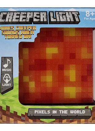 Светильник minecraft — сенсорный led ночник с 3 уровнями яркости (7.5×7.5×7.5 см)