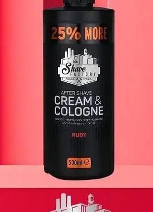 Крем - одеколон the shaving factory cream & cologne 2in1 500 мл ruby