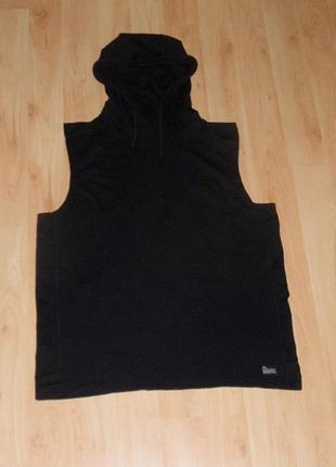 Чёрная безрукавка/жилетка-худи funktion 157 hoodie black under era original l-xl nike x jordan