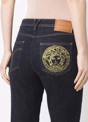 Оригинальные эффектные джинсы скинни - медуза итальянский бренд versace jeans couture medusa оригинал размер s,м указан 29