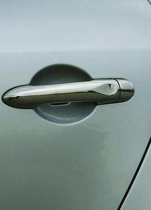 Накладки хромированные на ручки (8шт, с чипом) renault megane 3/scenic 3/fluence 2009-, carmos, 6458238