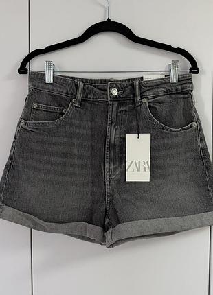 Джинсові шорти zara mom bermuda comfort