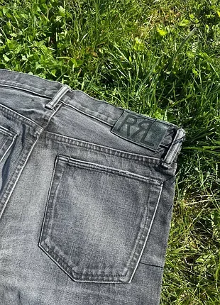 Джинсы rrl ralph lauren slim narrow, размер 34x34, серый японский деним с краем, выполненные в сша