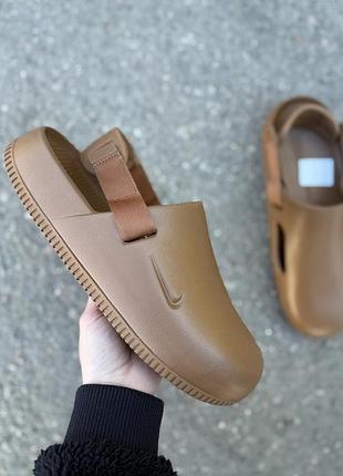 Сандали мужские nike mule calm brown fd5131-201 оригинал тапочки шлепанцы тапки босоножки 43 44 размер