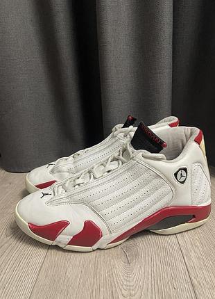 Nike air jordan 14 retro candy cane білі з червоним 47.5 2006 року вінтаж