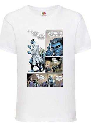Футболка детская люди икс (x-men 009) белая, 98-104-116-128-140-152-164 размер