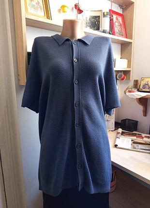 Подовжене котоновe джемпер поло на гудзиках mey&edlich, size 54