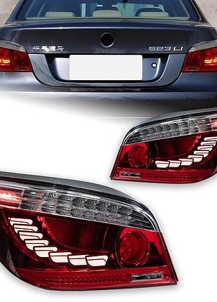Задние светодиодные фонари с drl и динамическим поворотником для bmw 5 серии e60 (2003–2009)