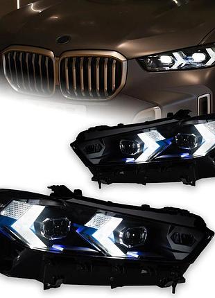 Рестайлинговые светодиодные фары с динамическими поворотниками для bmw x5 g05 (2019–2022), комплект
