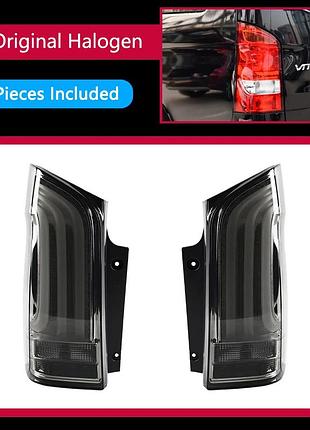 Задние светодиодные фонари для mercedes-benz vito w447 (2014–2020), с функциями drl, динамическими указателями серый