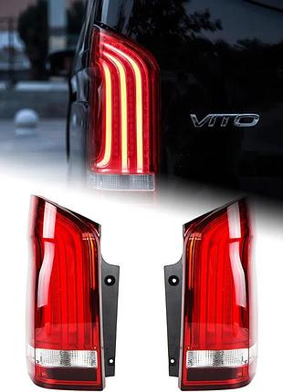 Задние светодиодные фонари для mercedes-benz vito w447 (2014–2020), с функциями drl, динамическими указателями