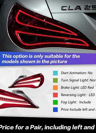 Задние светодиодные фонари с drl для mercedes-benz cla w117 (2014–2019) led фары
