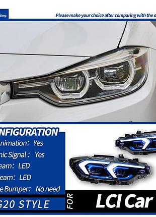 Светодиодные передние фары для bmw f30/f31 3 серии (2012–2018), 318i/320i/325i/328i/330i/335i, drl led фары