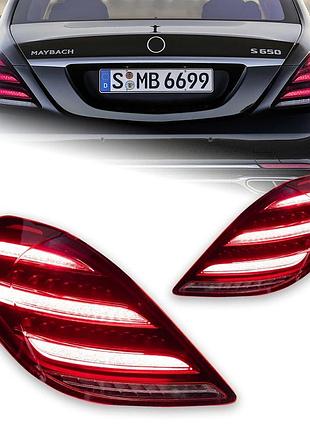 Задние светодиодные фонари для mercedes-benz s-class w222 (2014–2019), модели s350, s400 — с функциями drl