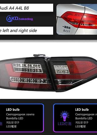 Задні ліхтарі для audi a4 b8 (2009–2012) — led з протитуманним світлом і стоп-сигналами