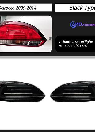 Задние фонари для volkswagen scirocco (2009–2014) — led дымчатые с динамическим сигналом серый