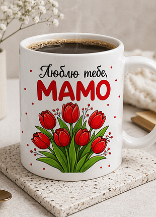 Чашка 330 мл «люблю тебя, мама» | нежный подарок для самой дорогой 💖
