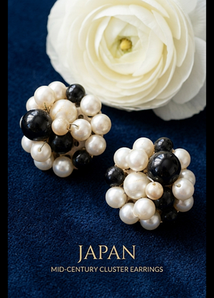 ​🖤 элегантные винтажные клипсы «japan» - классика 50-60-х годов