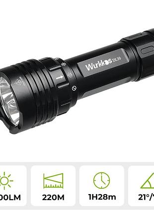 Профессиональный фонарь для дайвинга wurkkos dl30 (3600 лм) — надежность в глубокой воде и экстремальных условиях