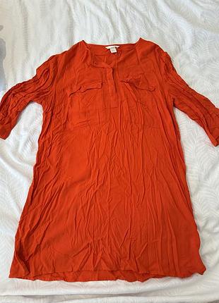 Сукня туніка h&m червоного кольору