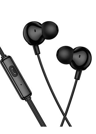 Наушники hoco m117 type-c вакуумные 13 мм черный для смартфонов с dac чипом и кабелем 1.2 м