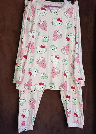 Костюм женский с штанами велюр, hello kitty and friends,  xl, eur 46-48