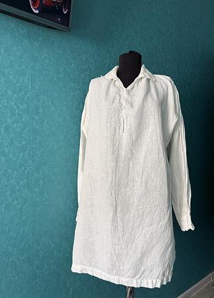 Біла лляна сорочка від британського бренду the vintage shirt company історичний одяг костюм