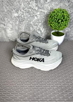 Hoka bondi 8 кроссовки 41 размер беговые серые