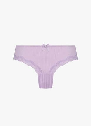 Лавандовые в рубчик трусики фирмы hunkemoller размер xl