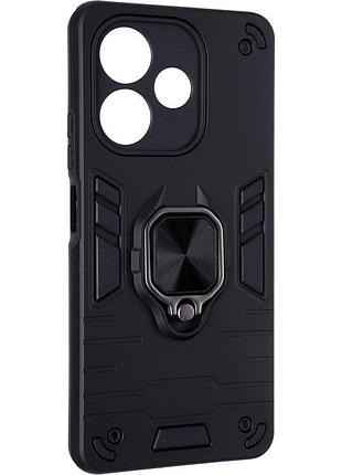 Чохол fiji defence для oppo a5 pro 4g / 5g (cph2711 / cph2695) захистний бампер з кільцем підставкою black