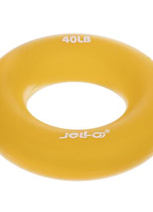 Эспандер кистевой кольцо jello jla473-40lb нагрузка 18 кг желтый