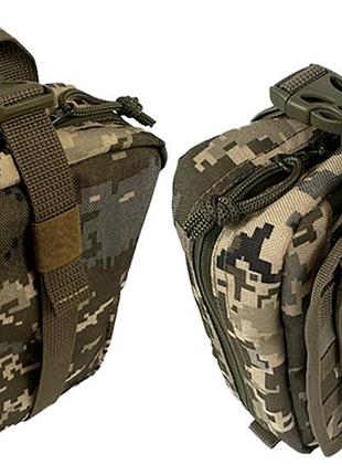 Подсумок аптечка быстросъемная тактическая molle пиксель всу mm-14 для рпс, разгрузки или жилет