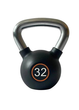 Гиря чавунна обгумована 32 кг generation fitness ff51f3-32kg