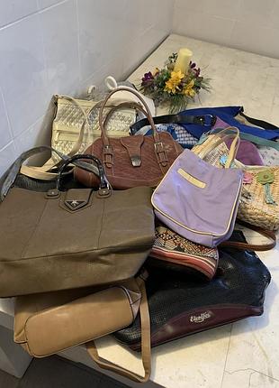 Лот сумок різних 20+ штук шкіряні маленькі вечірні кокосі рюкзаки