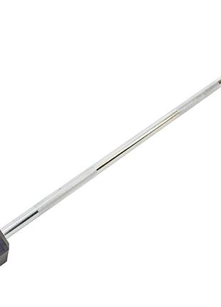 Штанга фіксована пряма прогумована record rubber hexagon barbell ta-6230-15 довжина-95см 15кг чорний
