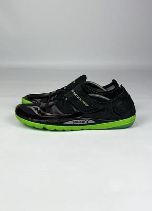 Кросівки saucony hattori оригінал чоловічі чорні салатові легкі спортивні бігові для бігу літні маломірки розмір 44.5 / 28.5 см