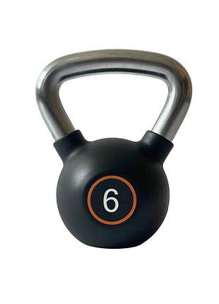 Гиря чавунна обгумована 6 кг generation fitness ff51f3-6kg