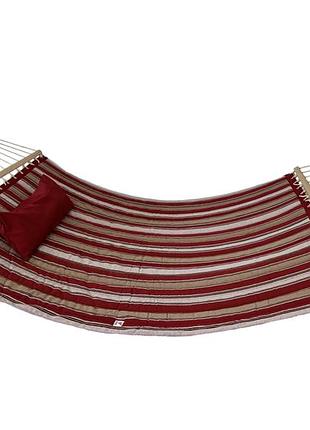 Гамак із планкою siesta red xxl 200х150 wcg стьобана тканина + подушка