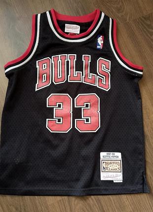 Дитяча майка bulls 33 pippen mitchell and ness 10-12років
