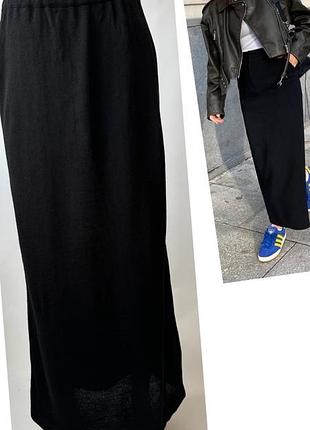 Maxi black skirt сорна спідниця міді максі юбка макси