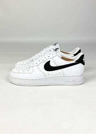 Кросівки nike air force 1 '07 ct2302-100 white black men оригінал чоловічі шкіряні білі чорні закриті розмір 41 / 26 см