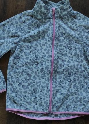 Тепла флісова кофтинка h&m, зіпка фліс, фліска на молнії на дівчинку 6-8 років